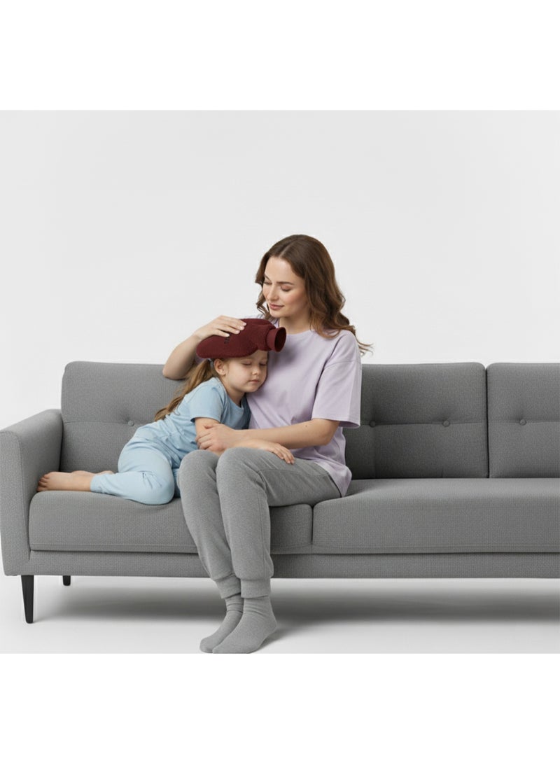  جرانزيا كيس مياه ساخن غير كهربائي بغطاء ناعم للاستخدام المنزلي وتدفئة الجسم بسهولة - Image 3